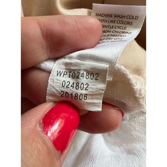 J. Jill Love Linen Women's Elastic Waist Wide-Leg Linen Palazzo Pants White MP - Picture 10 of 10